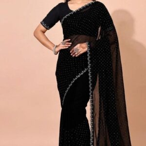 black saree